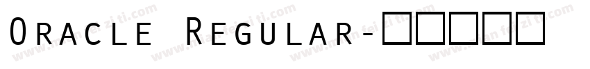 Oracle Regular字体转换